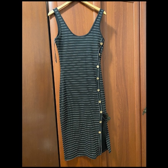 Primark Black and White Stripe Dress Size 8 - Picture 1 of 2
